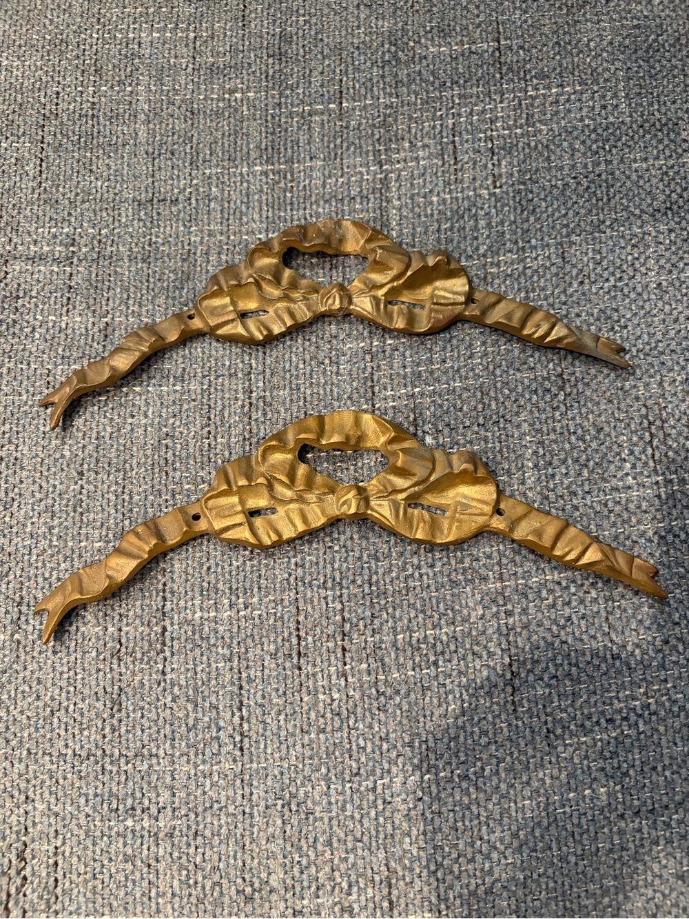 Brass Ribbon Wall Accent Pair - Decorative Home Accents